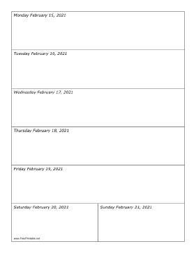 02/15/2021 Weekly Calendar-portrait Calendar