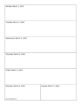 03/01/2021 Weekly Calendar-portrait Calendar