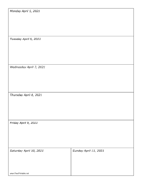 04/05/2021 Weekly Calendar-portrait Calendar