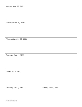 06/28/2021 Weekly Calendar-portrait Calendar