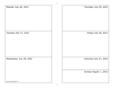 07/26/2021 Weekly Calendar-landscape Calendar