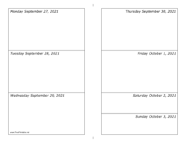 09/27/2021 Weekly Calendar-landscape Calendar