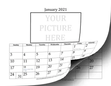 2021 Picture 3x5 Calendar