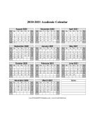 2020-2021 Academic Calendar calendar