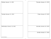 01/11/2021 Weekly Calendar-landscape calendar