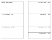 03/01/2021 Weekly Calendar-landscape calendar