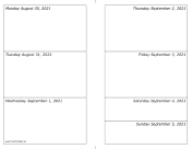 08/30/2021 Weekly Calendar-landscape calendar