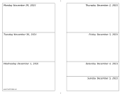 11/29/2021 Weekly Calendar-landscape calendar