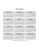 2021 Calendar One Page Vertical Monday Start calendar