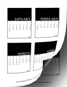 2021 Vertical Scrapbook Calendar Cards calendar